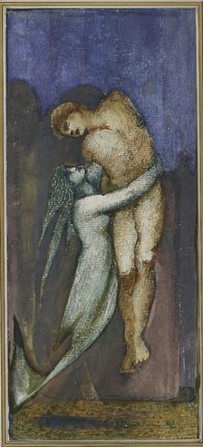 mermaid and drowned sailor from Album of forty-eight drawings, c1853-1898 Artist: Sir Edward Coley Burne-Jones.