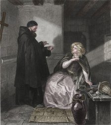 Juliet in the Cell of Friar Lawrence, 1867. Artist: Herbert Bourne.