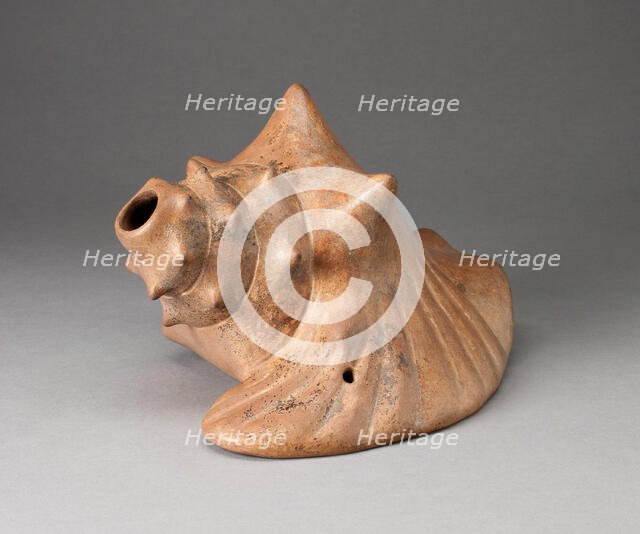 Sculpture in the Form of a Conch Shell, Possibly a Trumpet, 200 B.C./A.D. 200. Creator: Unknown.