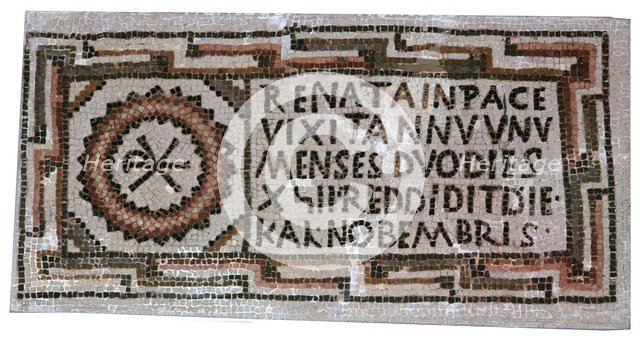 Early Christian mosaic, 4th century. Artist: Unknown