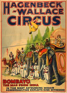 Hagenbeck-Wallace circus poster, c1907 - 1929. Creator: Erie Litho & Ptg Co.
