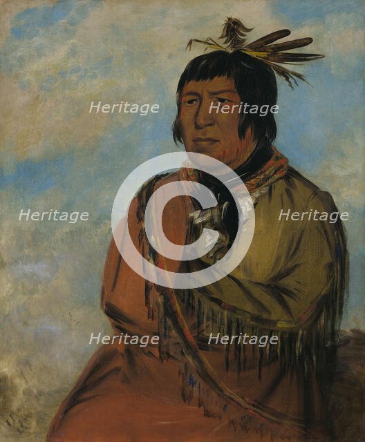 Na-pów-sa, Bear Traveling at Night, a Chief, 1830. Creator: George Catlin.
