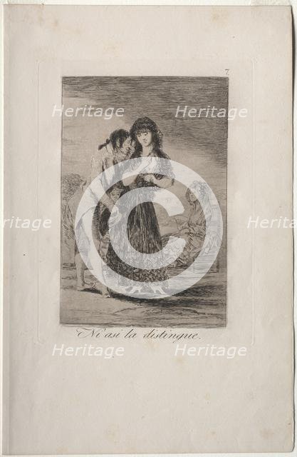 Caprichos: Even Thus He Cannot Make Her Out. Creator: Francisco de Goya (Spanish, 1746-1828).