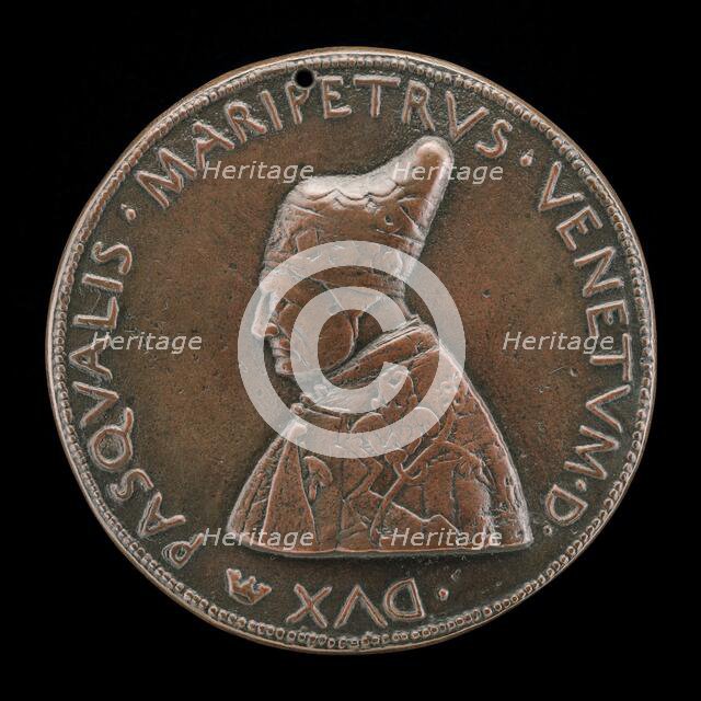 Pasquale Malipiero, 1385-1462, Doge of Venice 1457 [obverse], c. 1452/1464. Creator: Pietro da Fano.