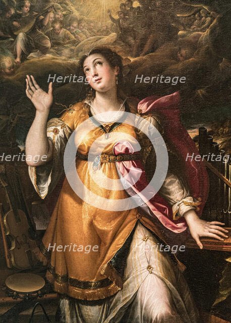 Saint Cecilia, 1580. Creator: Calvaert, Denys (ca 1540-1619).