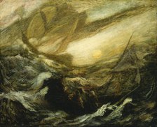 Flying Dutchman, completed by 1887. Creator: Albert Pinkham Ryder.