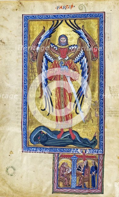 Theophany of Divine Love. (Vision from Liber Divinorum Operum), ca 1220-1230.