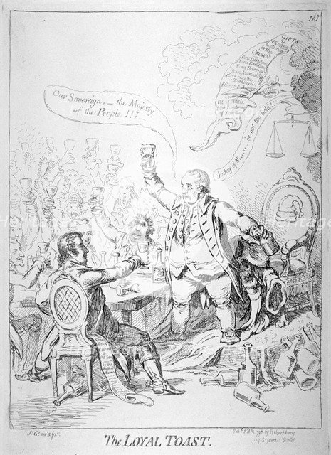 'The loyal toast', 1798.        Artist: James Gillray