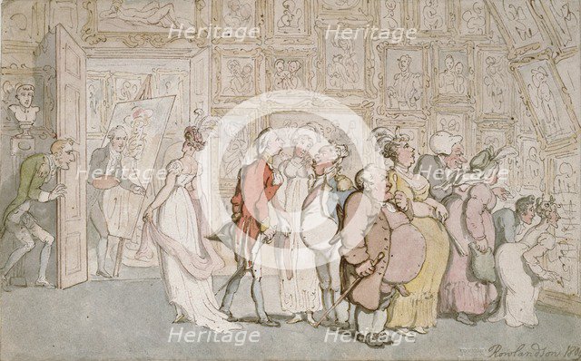 The Portrait Painter's Ante-room, 1809. Artist: Thomas Rowlandson.