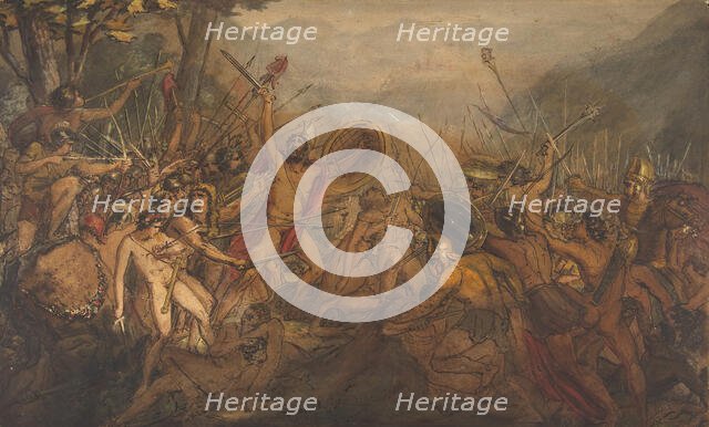 Battle Scene, 19th century. Creator: François Joseph Heim.