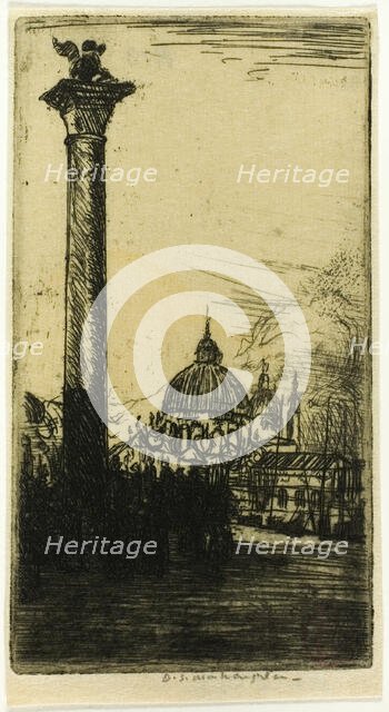 Lion Column, Venice, 1899. Creator: Donald Shaw MacLaughlan.