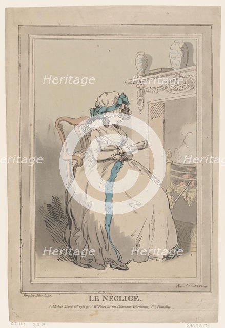 Le Négligé, March 6, 1786., March 6, 1786. Creator: Thomas Rowlandson.