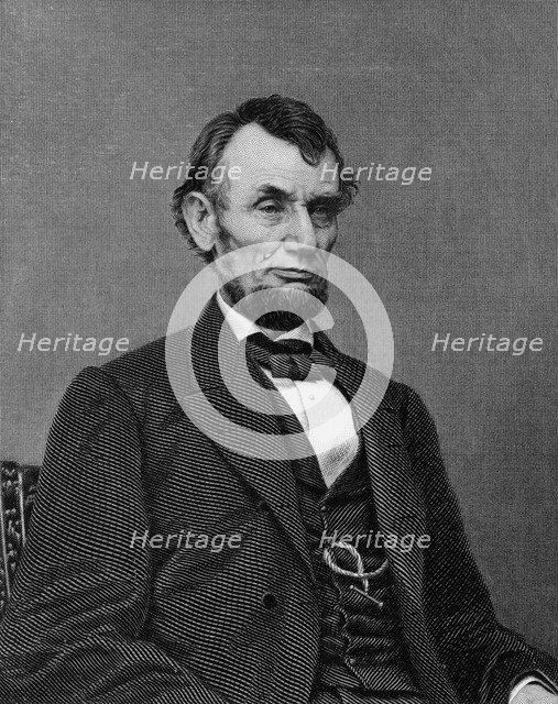 Abraham Lincoln, 16th President of the United States, 19th century. Artist: William G Jackman