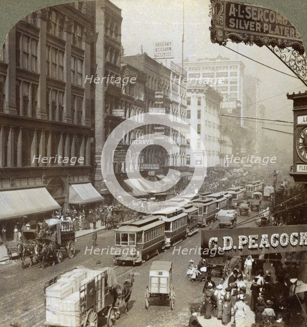 State Street, Chicago, Illinois, USA, 1908. Artist: Underwood & Underwood