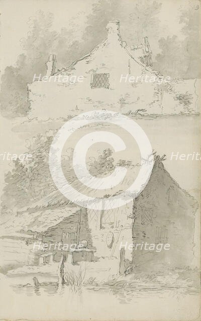 Farmers' houses, c.1780-c.1800. Creator: Bernhard Heinrich Thier.