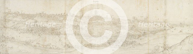 Panoramic View of Segovia from the East, c1560-1570. Artist: Anthonis van den Wyngaerde.