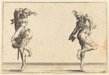 Two Pantaloons Dancing, c. 1622. Creator: Jacques Callot.