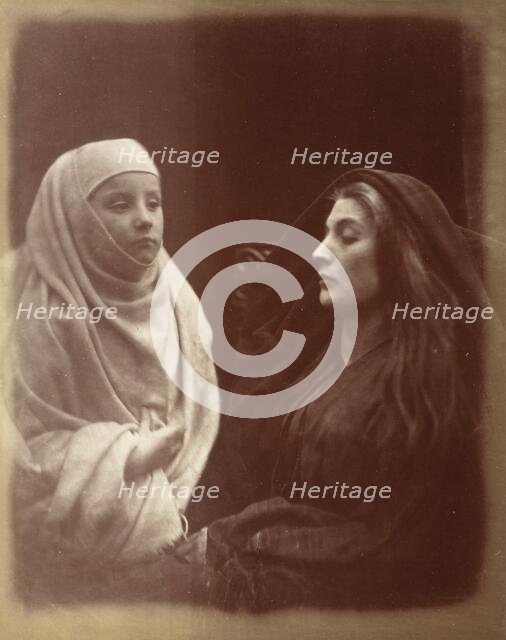 The Little Novice & Queen Guinevere In The Holy House Of Almsbury, Printed 1874 (OCT). Creator: Julia Margaret Cameron.