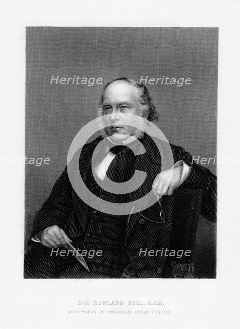 Sir Rowland Hill, British teacher, pamphleteer and creator of penny postage, 19th century. Artist: Unknown