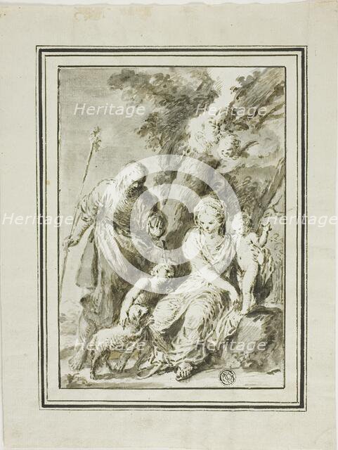 Holy Family and Saint John the Baptist, 1700-1799. Creators: Giovanni Antonio Burrini, Manuel Salvador Carmona.