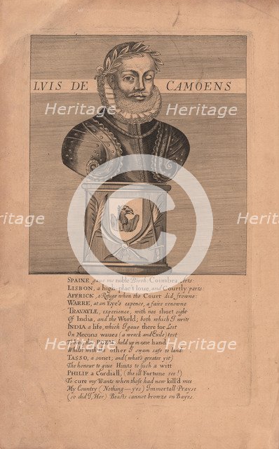 Portrait of the poet Luís Vaz de Camões (c.1524-1580), 1655. Creator: Anonymous.