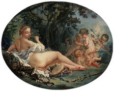 'Bacchante Playing a Reed-pipe', 18th century. Artist: François Boucher