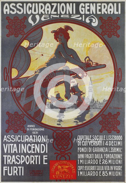 Assicurazioni Generali S.p.A., 1910. Creator: Sormani, Gian Luciano (1867-1938).
