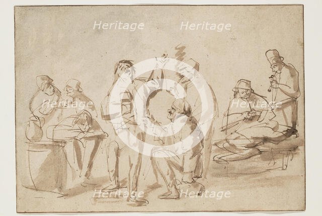 Peasants in a Tavern, c1662. Creator: Philip Koninck.