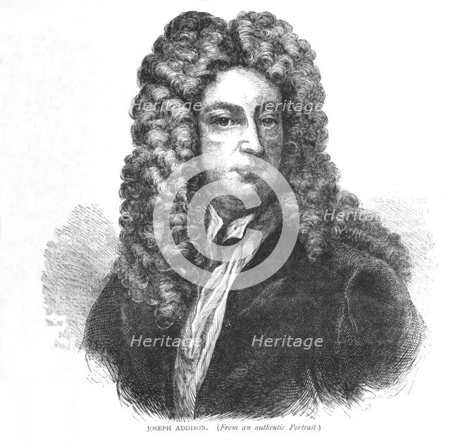 Joseph Addison, English writer and politician, c1870 (1878). Artist: Unknown.