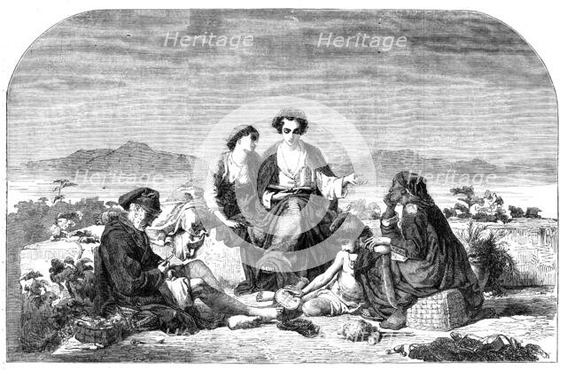 "Graziella" - painted by R. Lehmann - from the Exhibition of the Royal Academy, 1856.  Creator: Unknown.