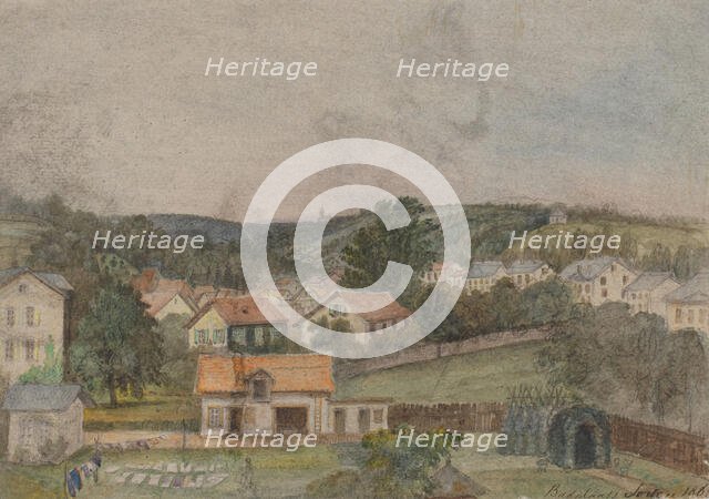 View of Bad Soden am Taunus, Germany, 1868. Creator: Adrianus Johannes Bik.