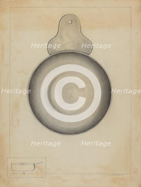 Pewter Porringer, c. 1936. Creator: A. Zaidenberg.