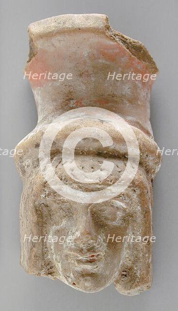 Head with Headdress, Ptolemaic Period-Roman Period (332 BCE-337 CE). Creator: Unknown.