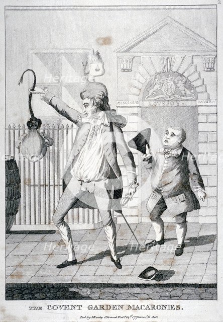 'The Covent Garden macaronies', 1772. Artist: Anon