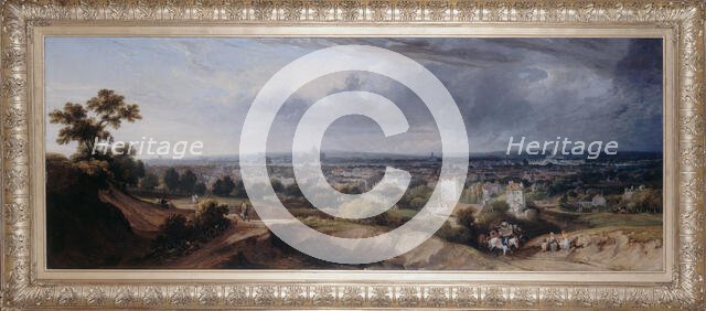 Paris, seen from the heights of Montmartre, in 1822. Creator: George Arnald.