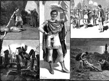 Sketches from "Claudian", the new piece at the Princess's Theatre, 1883. Creator: Unknown.