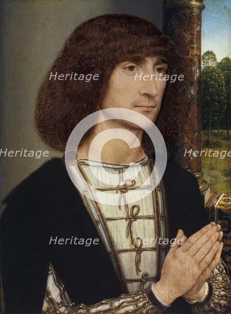 Portrait of a young Man praying, ca 1485. Artist: Memling, Hans (1433/40-1494)