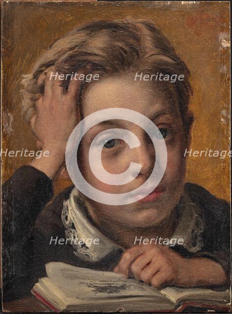 The Artist's Son Holger at the Age of Ten, 1856. Creator: Jorgen Pedersen Roed.