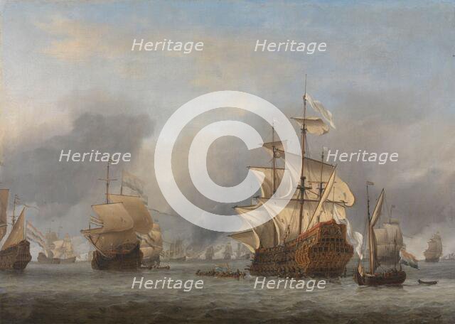 The Capture of the Royal Prince, c.1670. Creator: Willem van de Velde the Younger.