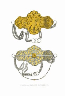 Horse bridle decoration. From the Antiquities of the Russian State, 1849-1853. Creator: Solntsev, Fyodor Grigoryevich (1801-1892).