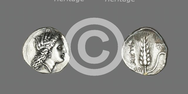 Stater (Coin) Depicting the Goddess Kore, 330-300 BCE. Creator: Unknown.