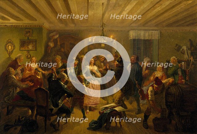 The Concert at Tre Byttor (The Three Barrels tavern in Stockholm's Djurgården Park)..., 1860. Creator: Vilhelm Wallander.