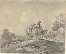 Drover with Calves in a Country Cart, c. 1755. Creator: Thomas Gainsborough.