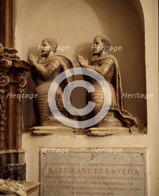 Sepulchre of poet Garcilaso de la Vega (1501-1536) in the chapel of the University of Toledo.