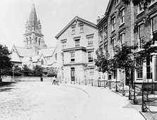 Wellington Circus and St Barnabas Cathedral, Nottingham, Nottinghamshire, c1870. Artist: Unknown