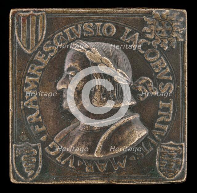 Gian Giacomo Trivulzio, 1441-1518, Marshal of France 1499 [obverse], c. 1499. Creator: Cristoforo Foppa.