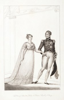Princess Charlotte and Prince Leopold after their wedding on 2nd May, 1816. Artist: Unknown