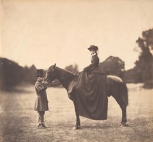 Lady on Horseback, 1850s. Creator: Roger Fenton.