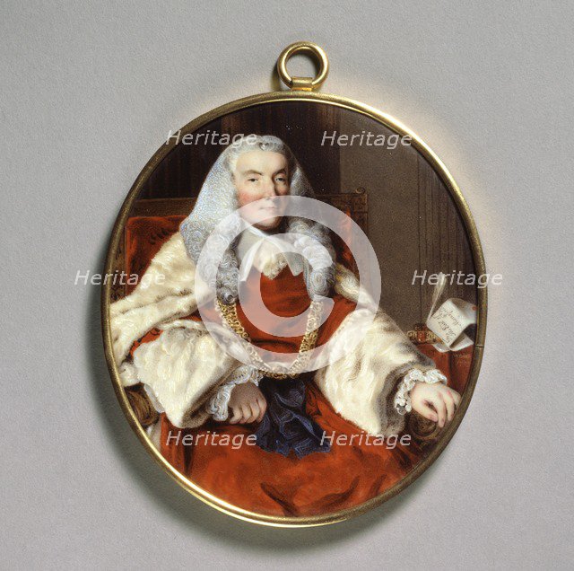 Portrait of Sir William Murray, 1st Earl of Mansfield, 18th century. Artist: William Russell Birch.