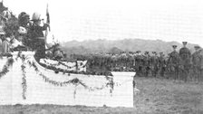 The King reviewing the West Lancashire Territorial Division: the march past, 1909. Creator: Sport & General.